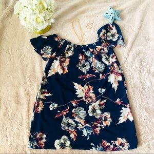 Little blue flower mini dress
